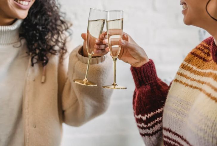 Champagne Flute in Hand: Elegant Gesture of Celebration